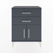 Woodntry Modular Nightstand Anthracite 60x30x68 cm with Cover and Drawer KC13-2
