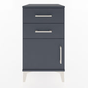 Woodntry Modular Nightstand Anthracite 44x44x68 cm with Cover and Drawer KC13-2