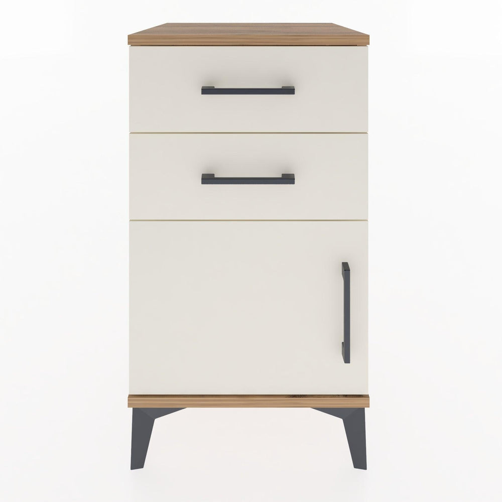 Woodntry Modular Nightstand Pine 44x44x68 cm with Cover and Drawer KC13-3