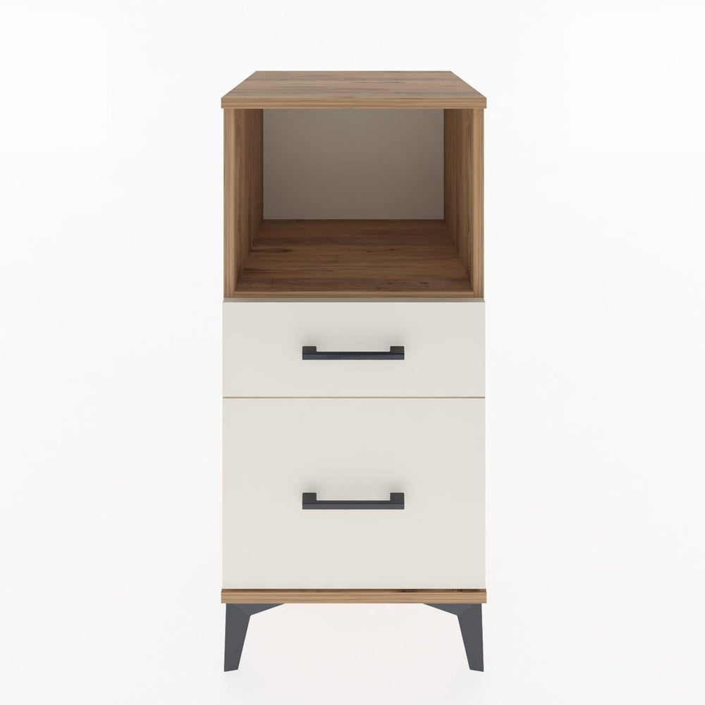 Woodntry Modular Nightstand Pine 44x44x84 cm with Drawers and Shelves CR13-3