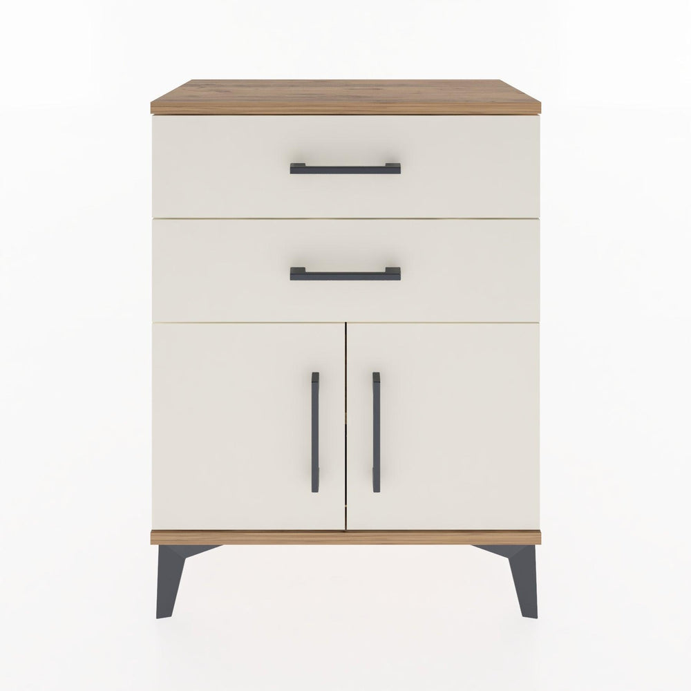 Woodntry Modular Nightstand Pine 60x30x68 cm with Cover and Drawer KC13-3