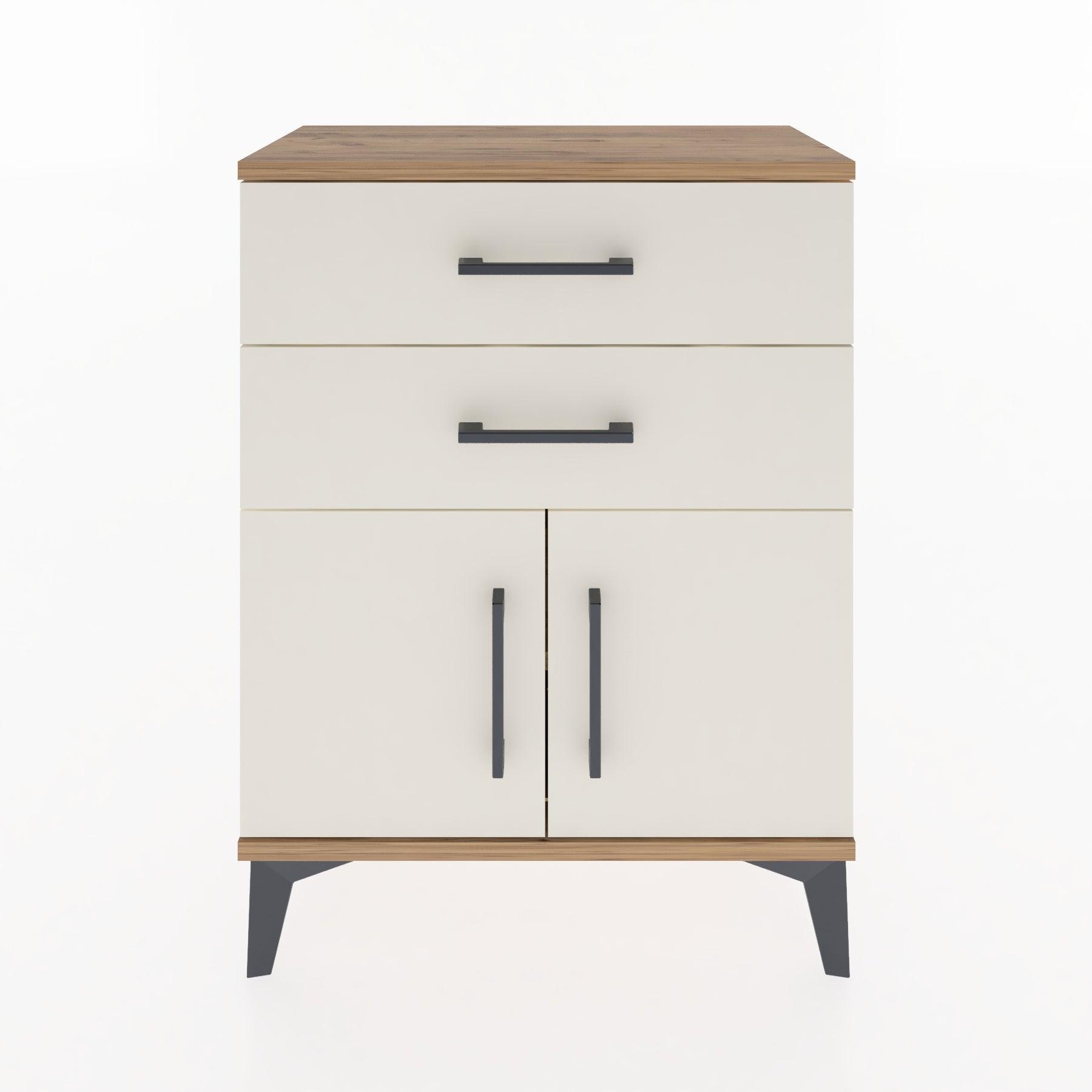 Woodntry Modular Nightstand Pine 60x30x68 cm with Cover and Drawer KC13-3