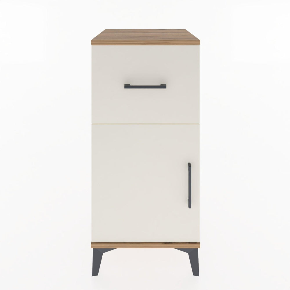 Woodntry Modular Nightstand Pine 44x44x84 cm with Cover and Drawer KC35-3