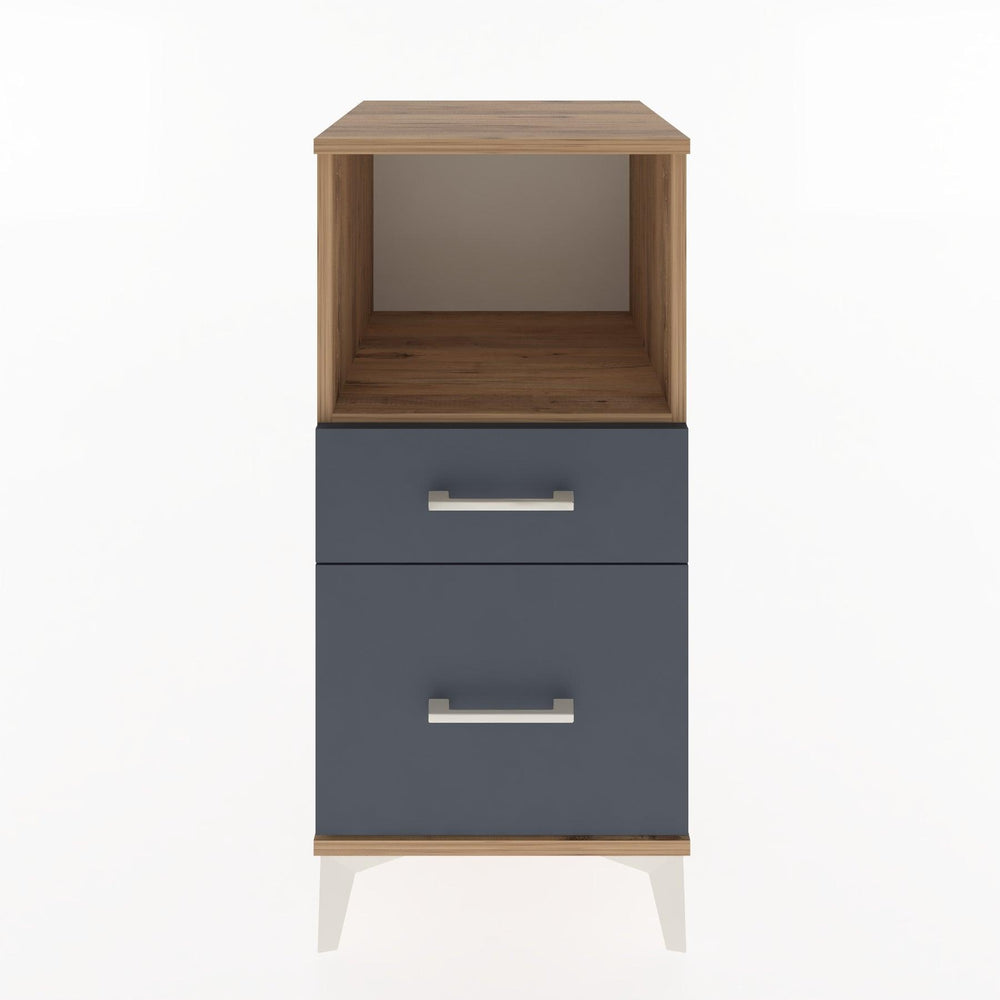 Woodntry Modular Nightstand Pine 44x44x84 cm with Drawers and Shelves CR13-3