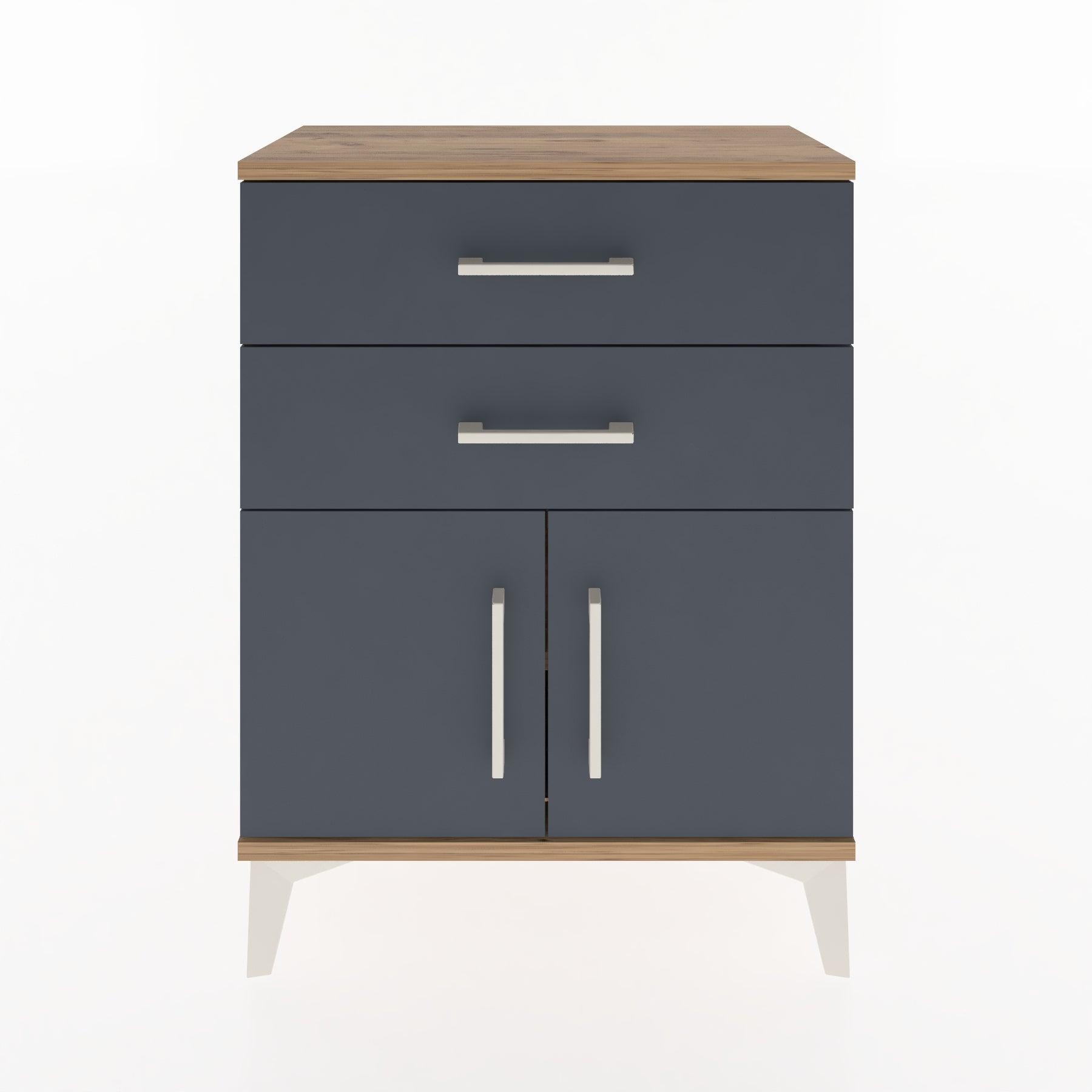 Woodntry Modular Nightstand Pine 60x30x68 cm with Cover and Drawer KC13-3