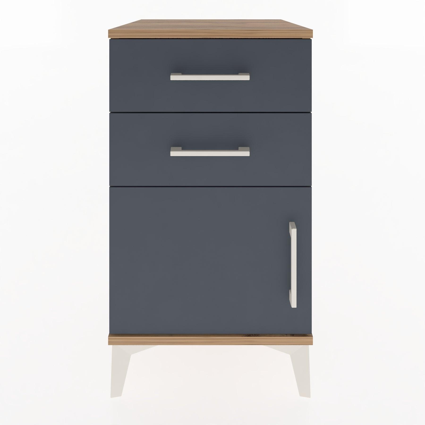 Woodntry Modular Nightstand Pine 44x44x68 cm with Cover and Drawer KC13-3