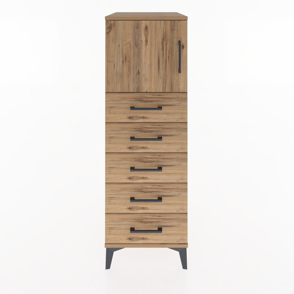 Woodntry Modular Cabinet Pine 44x30x122 cm with Doors and Drawers KC63-3