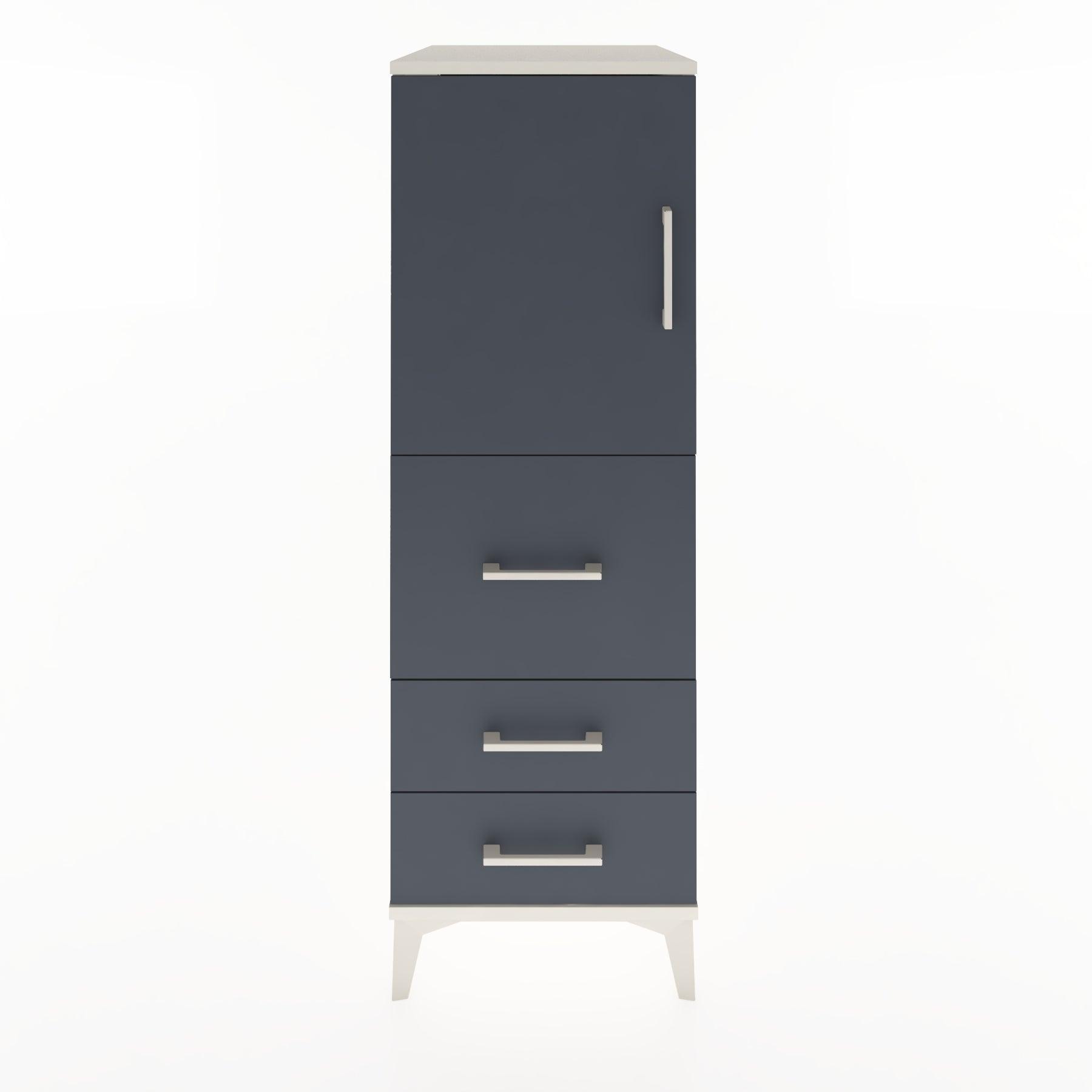Woodntry Modular Cabinet Moonstone 44x30x122 cm with Doors and Drawers KC14-1