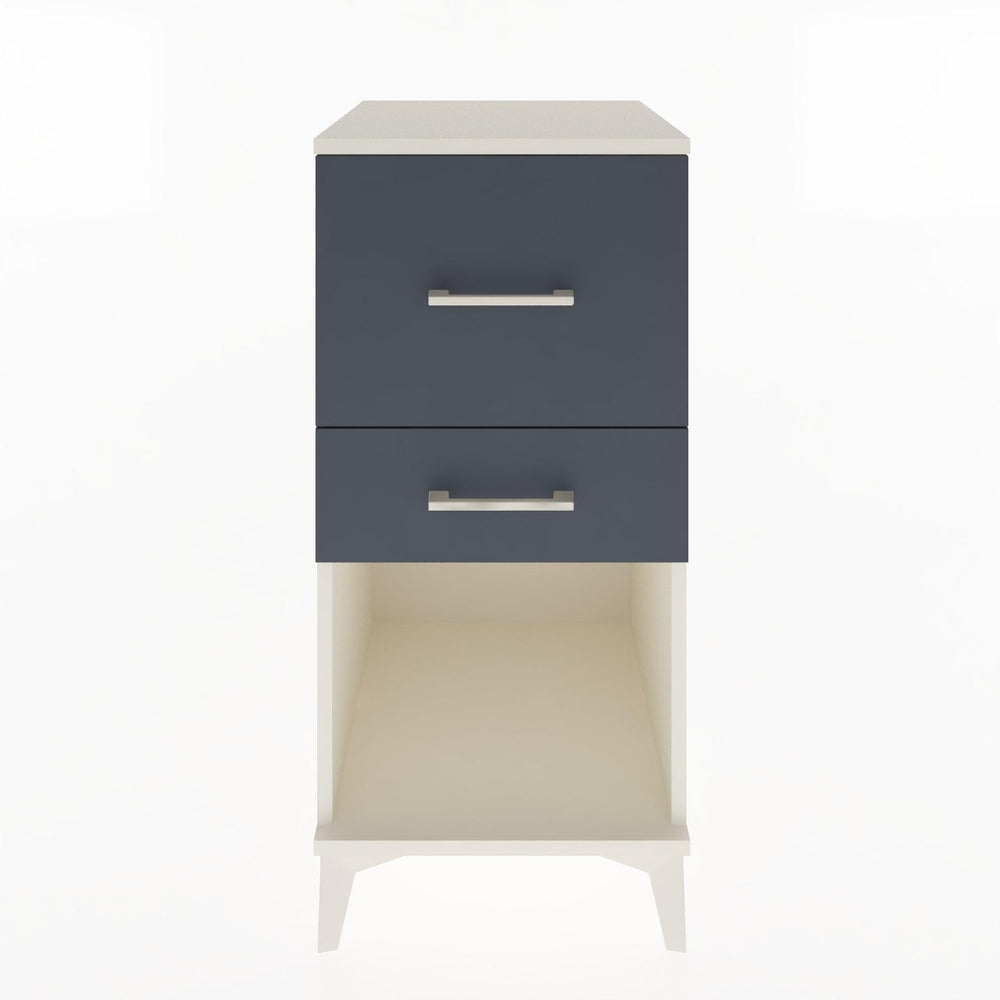 Woodntry Modular Nightstand Moonstone 44x44x84 cm with Drawer and Shelf CR14-1