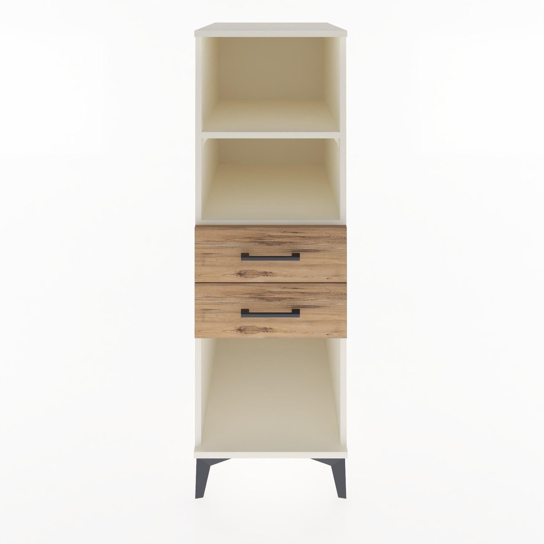 Woodntry Modular Cabinet Moonstone 44x59x122 cm with Drawers and Shelves CR114-1
