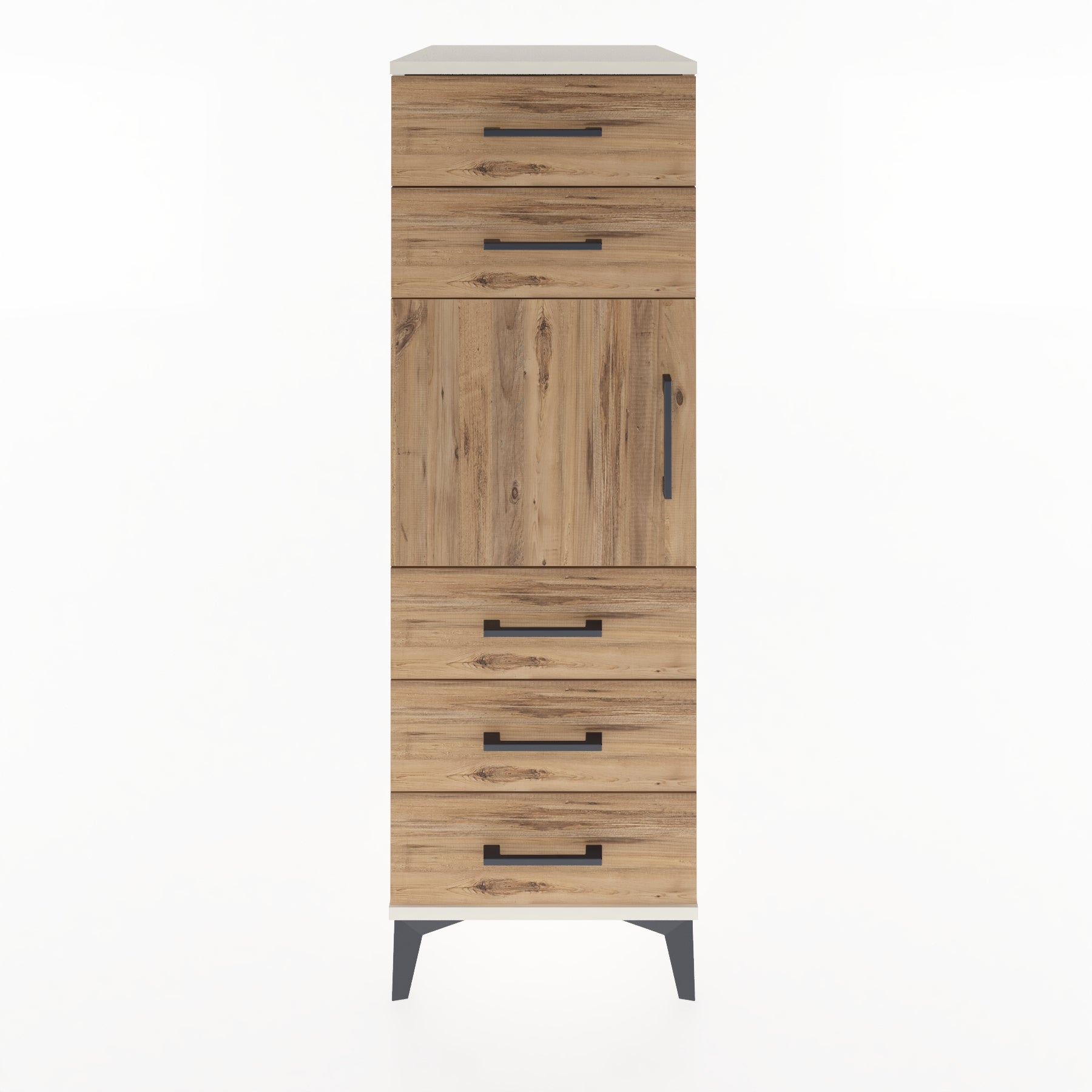 Woodntry Modular Cabinet Moonstone 44x59x122 cm with Doors and Drawers KC64-1