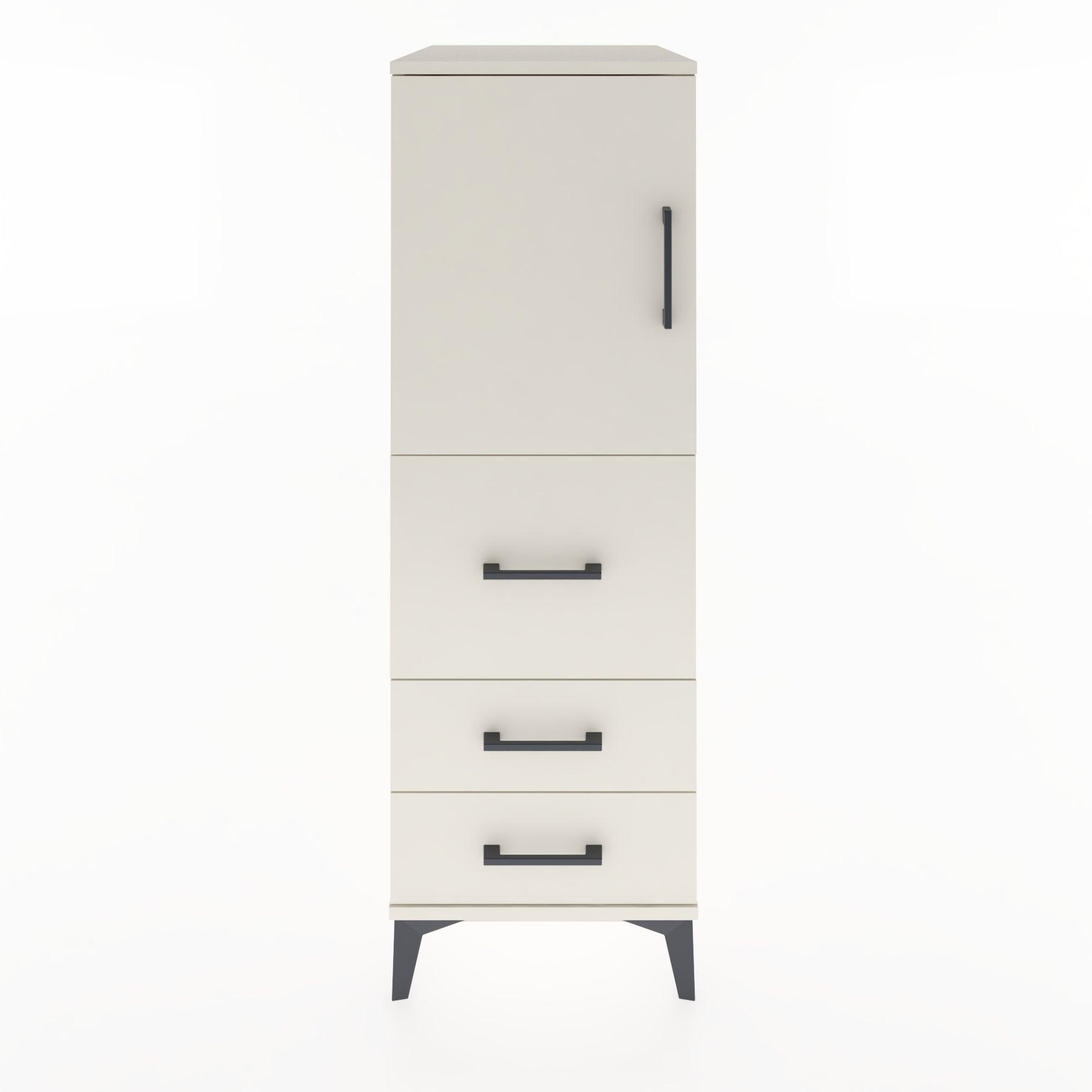 Woodntry Modüler Dolap Aytaşı 44x59x122 cm Kapaklı ve Çekmeceli KC14-1