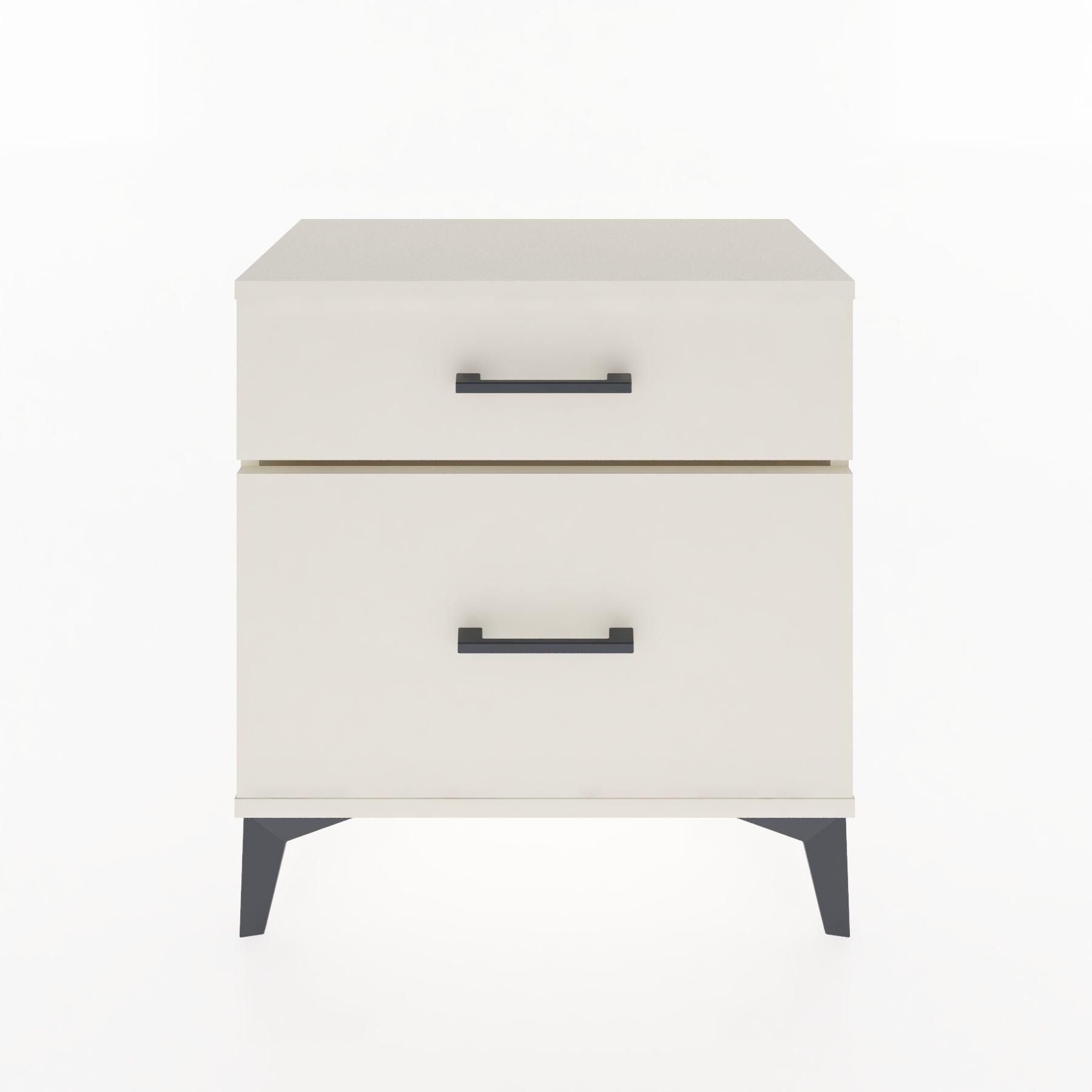 Woodntry Modular Nightstand Moonstone 60x30x52 cm with Drawer and Shelf CR14-1