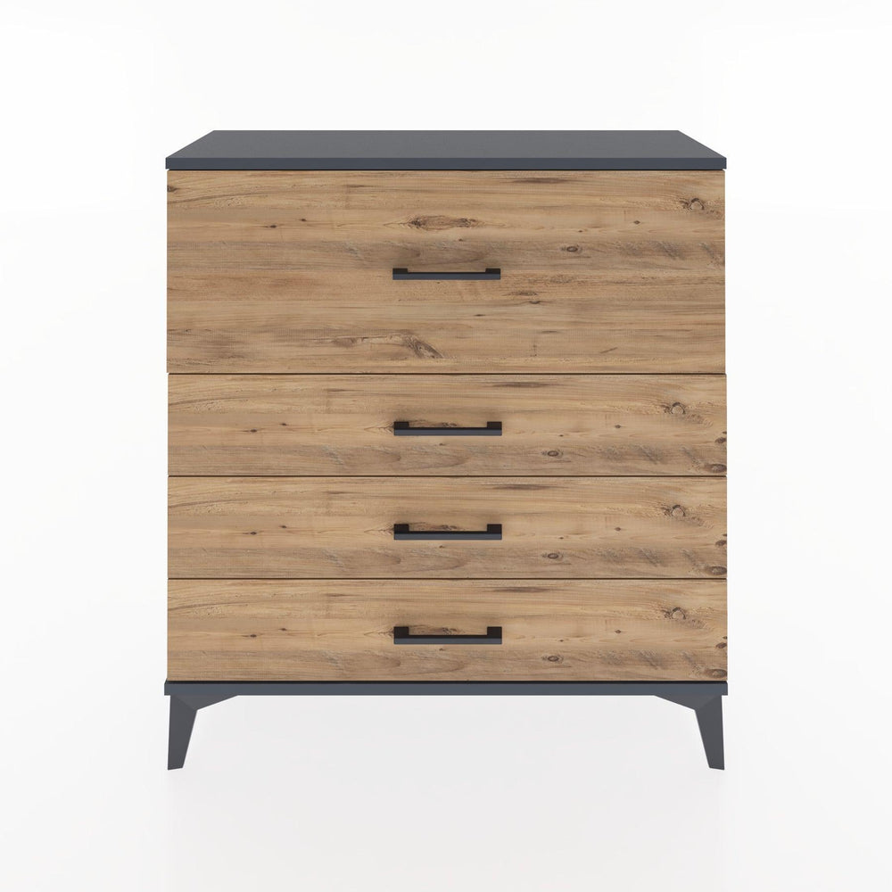 Woodntry Modüler Şifonyer Antrasit 88x30x84 cm Çekmeceli C14-2