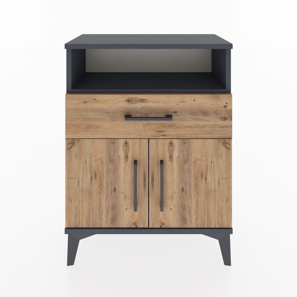 Woodntry Modular Nightstand Anthracite 60x30x68 cm Functional F14-2