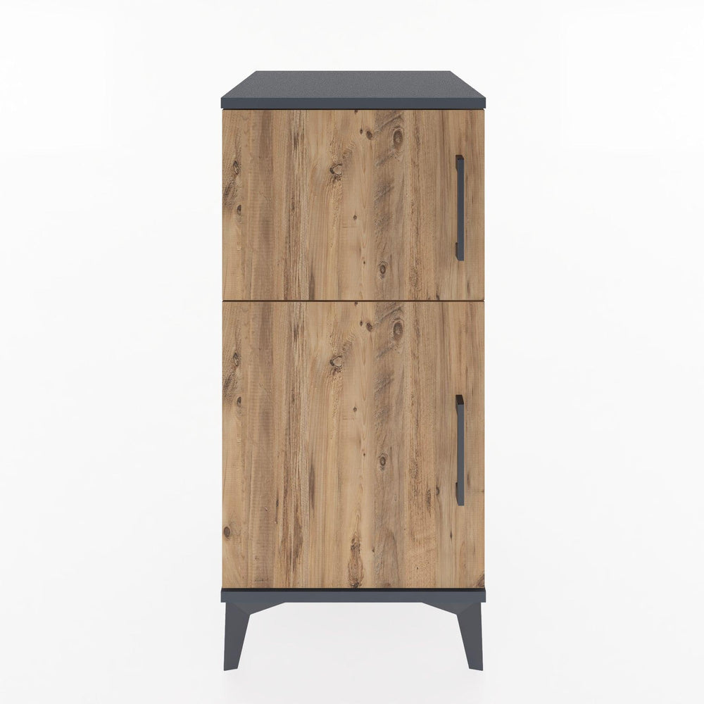 Woodntry Modular Nightstand Anthracite 44x44x84 cm Lidded K36-2