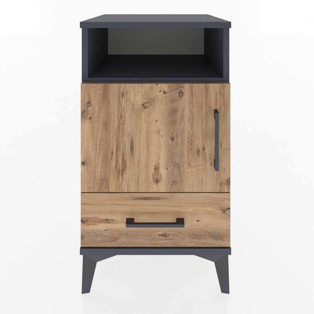 Woodntry Modular Nightstand Anthracite 44x44x68 cm Functional F14-2