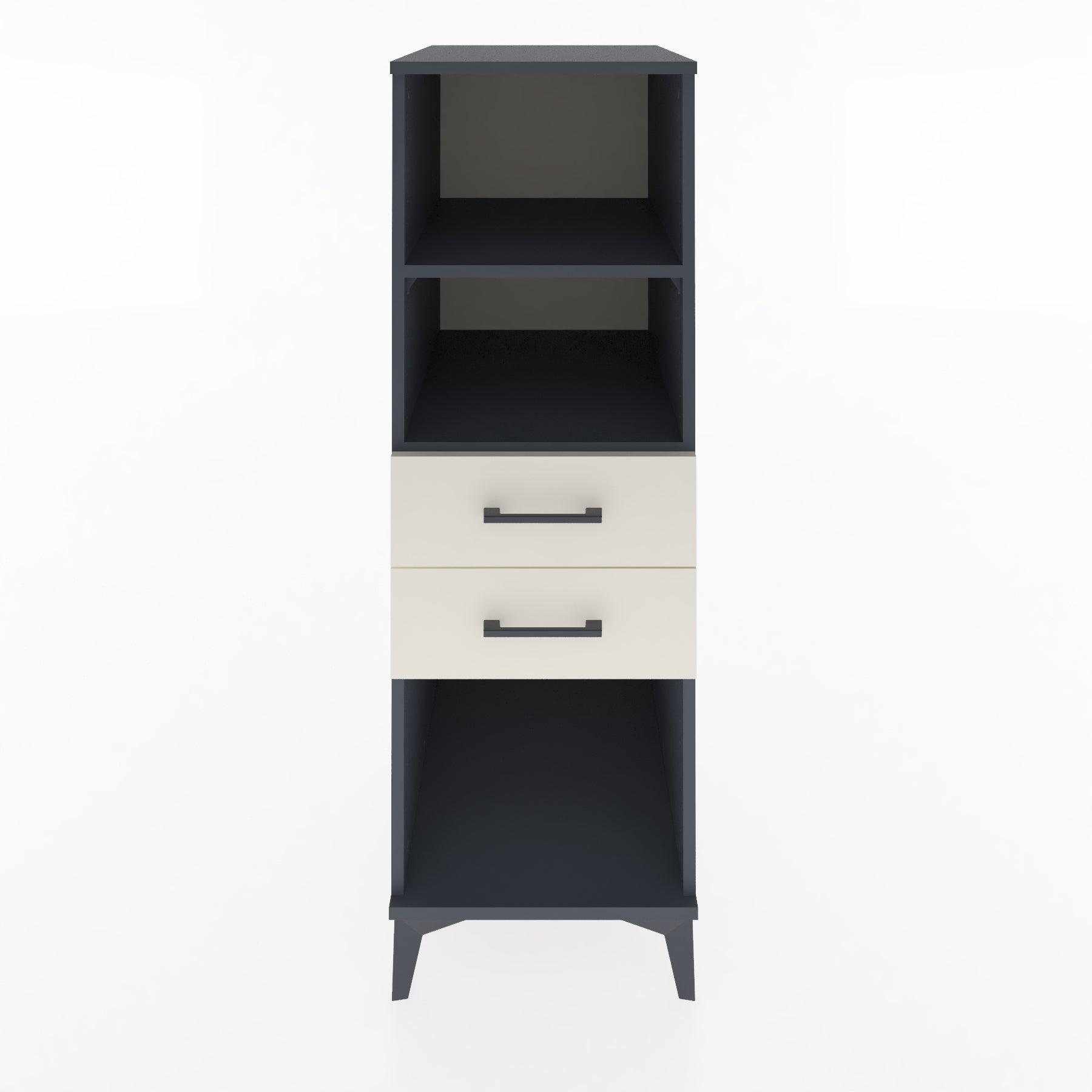 Woodntry Modular Cabinet Anthracite 44x30x122 cm with Drawers and Shelves CR114-2