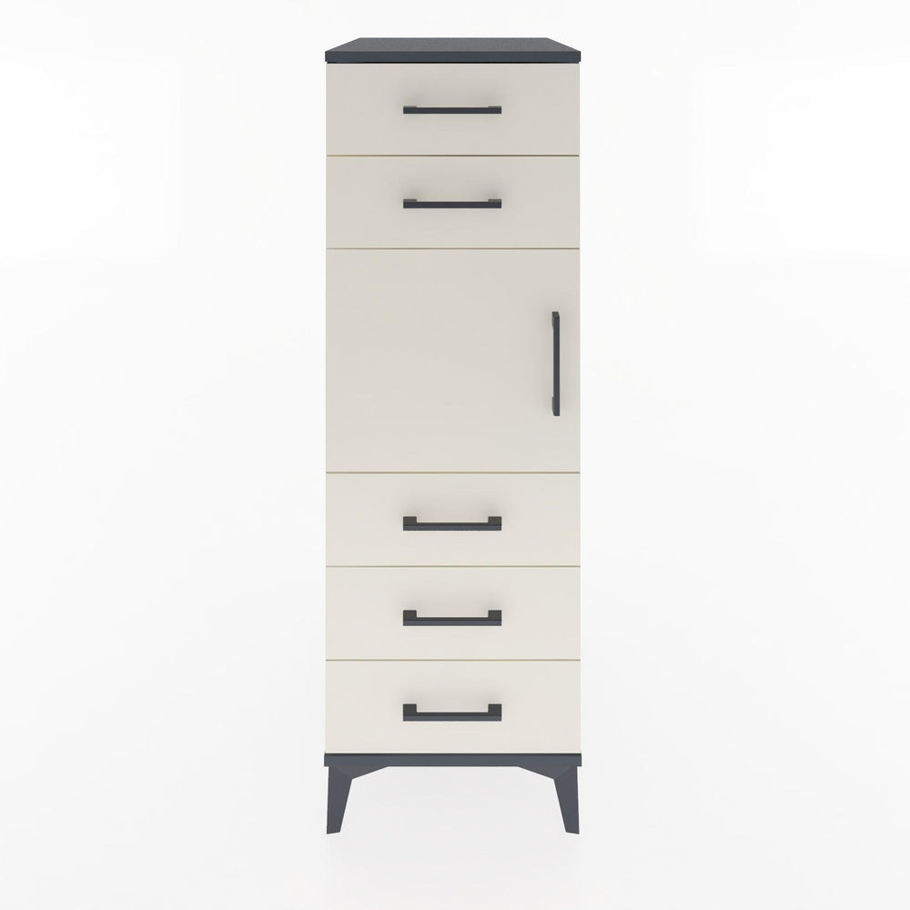 Woodntry Modular Cabinet Anthracite 44x30x122 cm with Doors and Drawers KC64-2