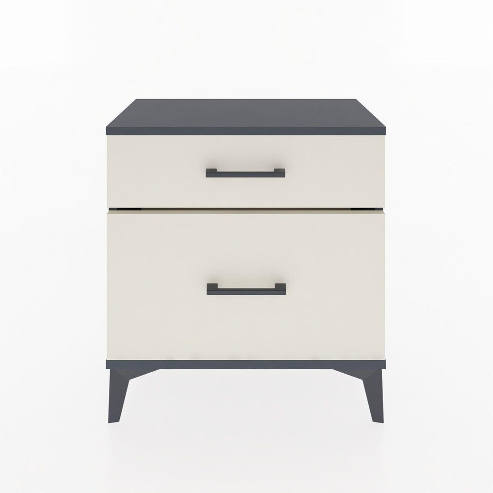 Woodntry Modular Nightstand Anthracite 60x30x52 cm with Drawer and Shelf CR14-2