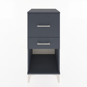 Woodntry Modular Nightstand Anthracite 44x44x84 cm with Drawers and Shelves CR14-2