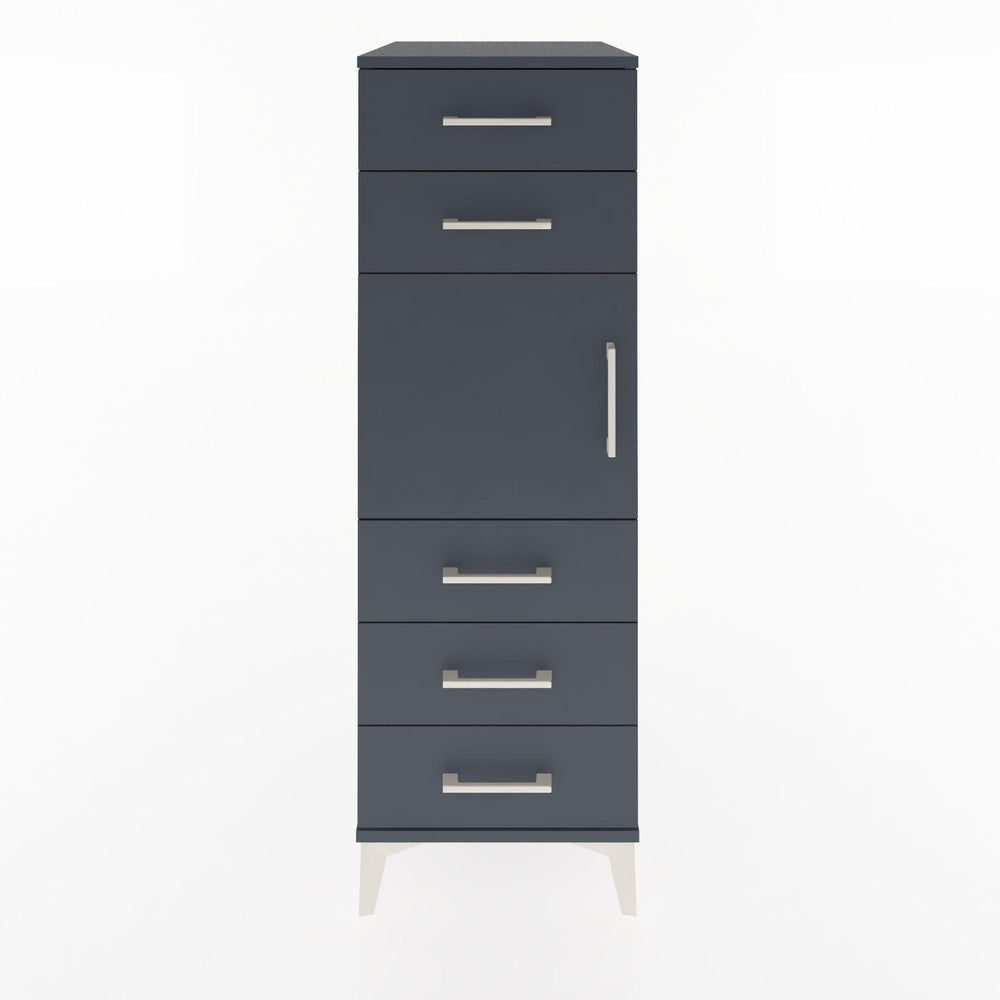 Woodntry Modular Cabinet Anthracite 44x30x122 cm with Doors and Drawers KC64-2