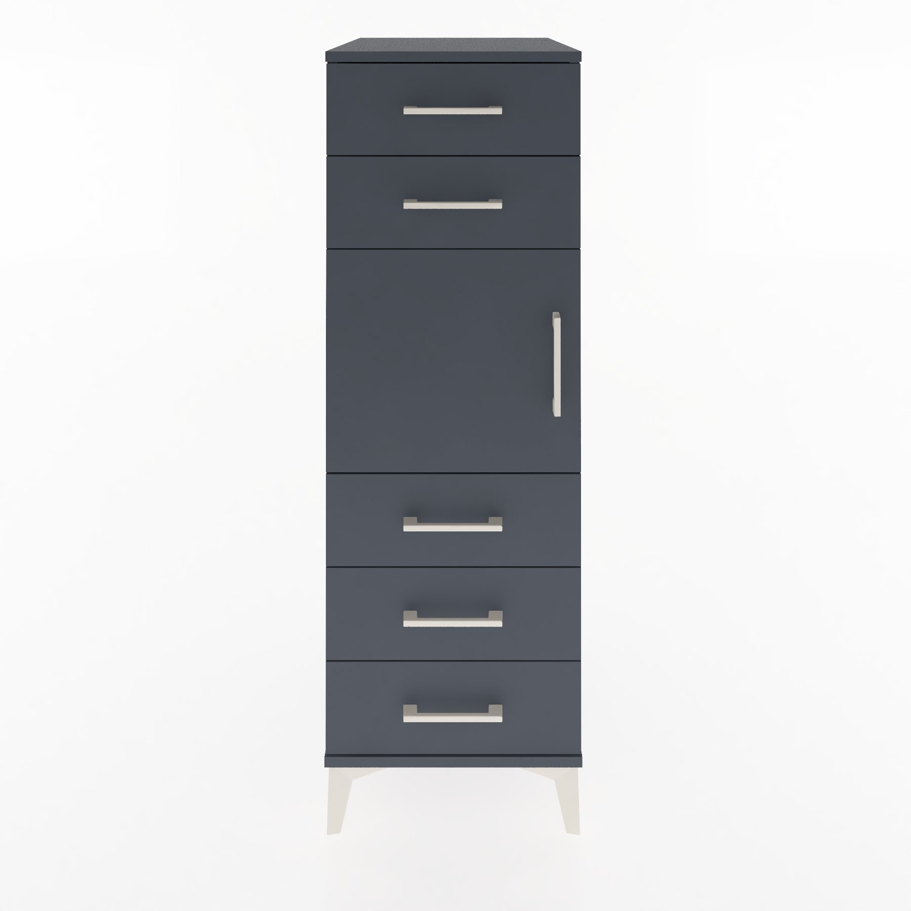 Woodntry Modular Cabinet Anthracite 44x59x122 cm with Doors and Drawers KC64-2