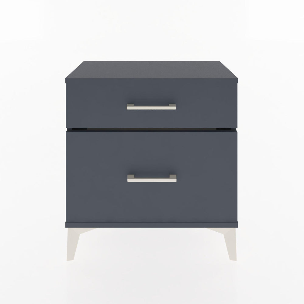 Woodntry Modular Nightstand Anthracite 60x30x52 cm with Drawer and Shelf CR14-2