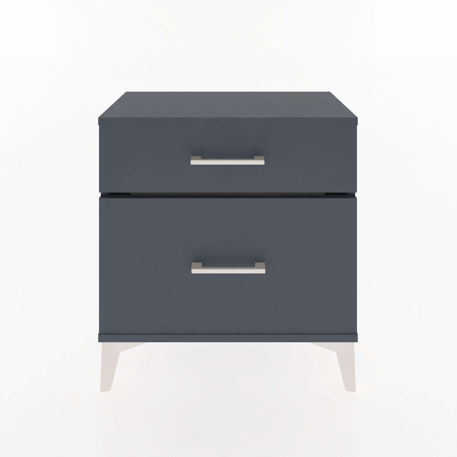 Woodntry Modular Nightstand Anthracite 60x30x52 cm with Drawer and Shelf CR14-2