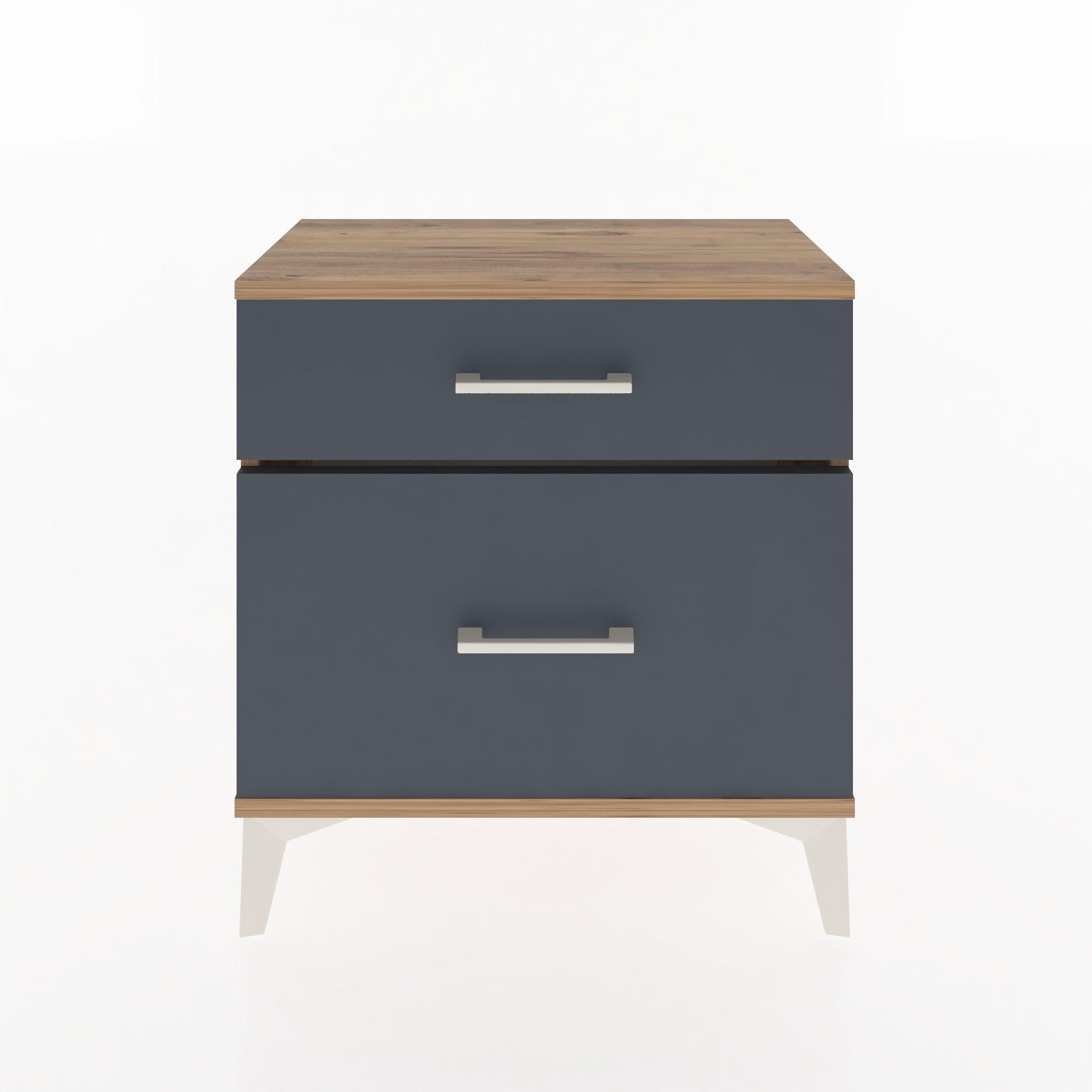 Woodntry Modular Nightstand Pine 60x30x52 cm with Drawers and Shelves CR14-3