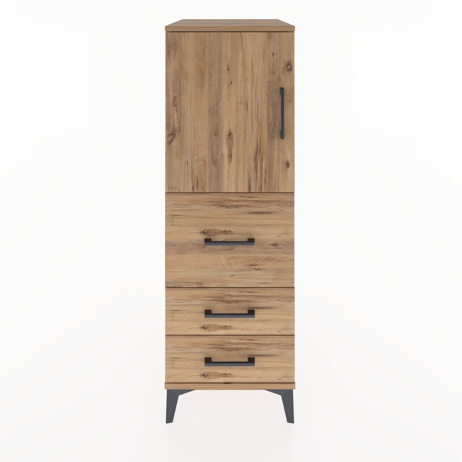 Woodntry Modular Cabinet Pine 44x59x122 cm with Doors and Drawers KC14-3