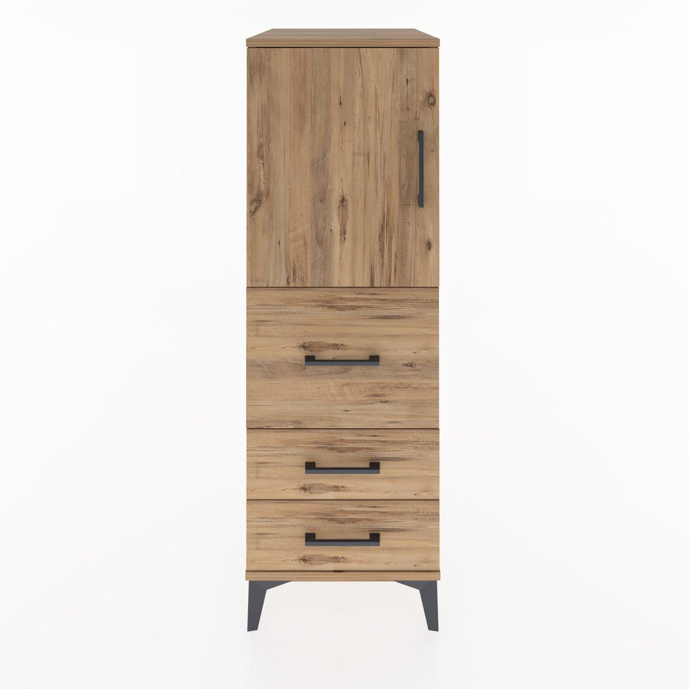 Woodntry Modular Cabinet Pine 44x30x122 cm with Doors and Drawers KC14-3