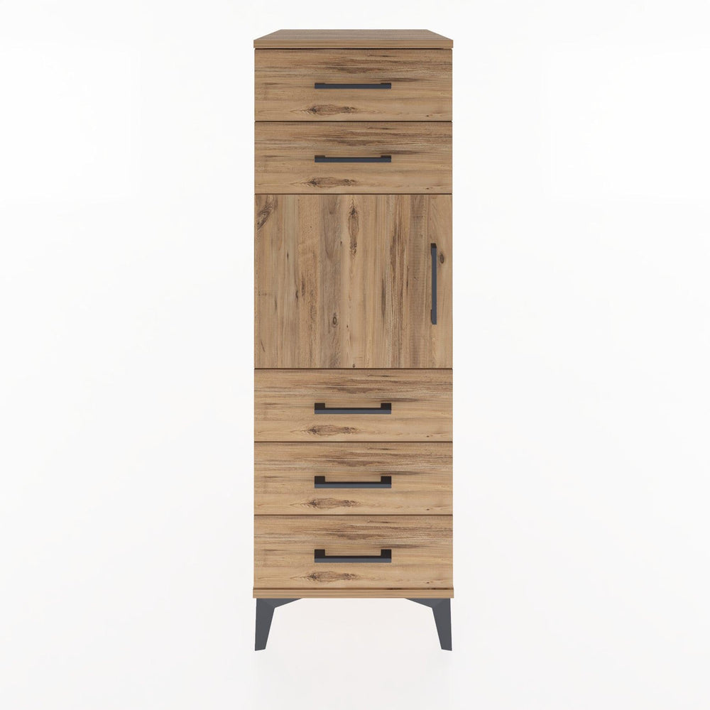 Woodntry Modular Cabinet Moonstone 44x30x122 cm with Doors and Drawers KC64-1