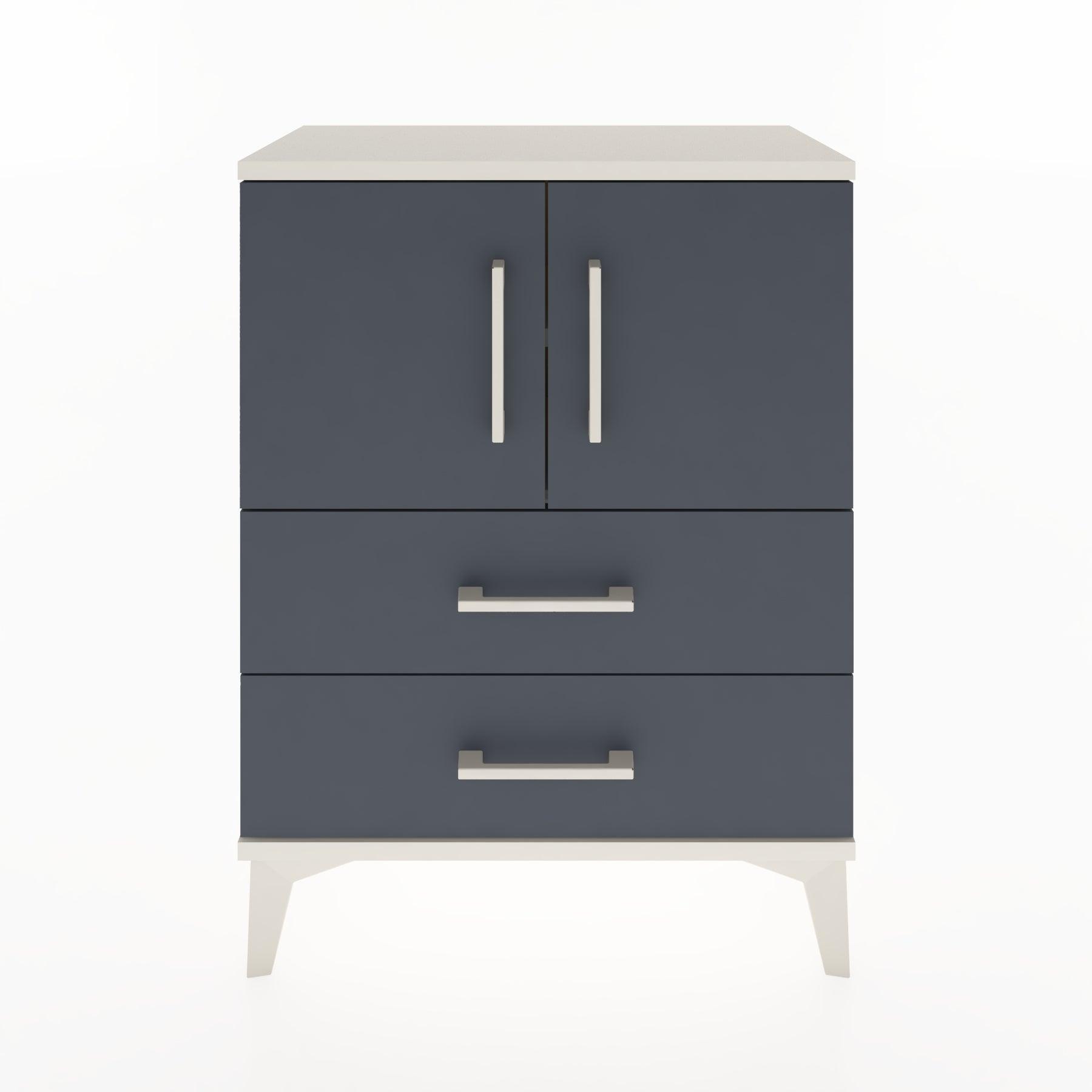 Woodntry Modular Nightstand Moonstone 60x30x68 cm with Cover and Drawer KC15-1