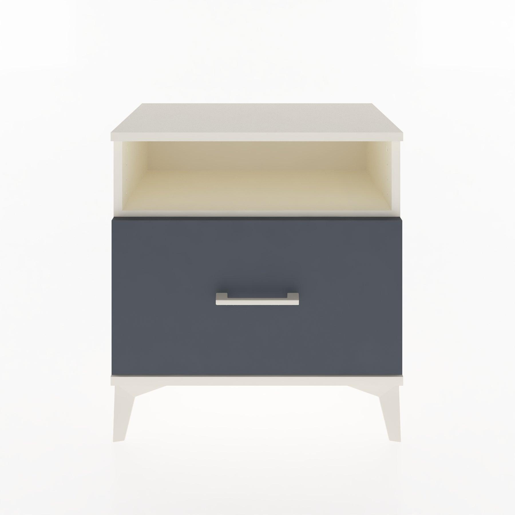 Woodntry Modular Nightstand Moonstone 60x30x52 cm with Drawer and Shelf CR15-1