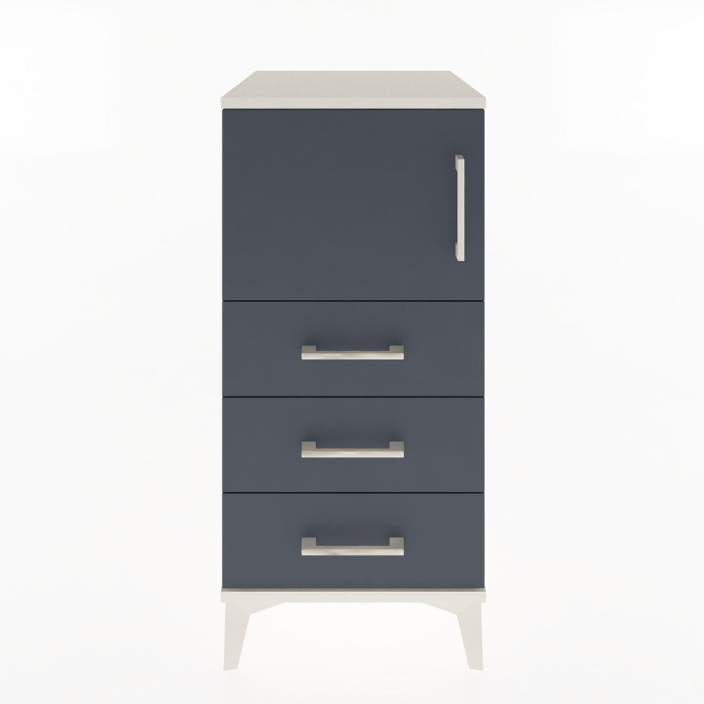 Woodntry Modular Nightstand Moonstone 44x44x84 cm with Cover and Drawer KC37-1