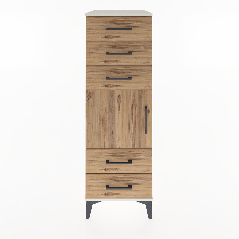 Woodntry Modular Cabinet Moonstone 44x59x122 cm with Doors and Drawers KC65-1