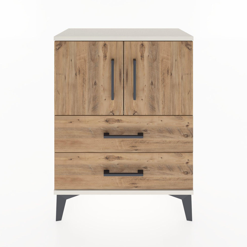 Woodntry Modular Nightstand Moonstone 60x30x68 cm with Cover and Drawer KC15-1