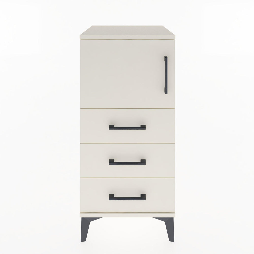 Woodntry Modular Nightstand Moonstone 44x44x84 cm with Cover and Drawer KC37-1