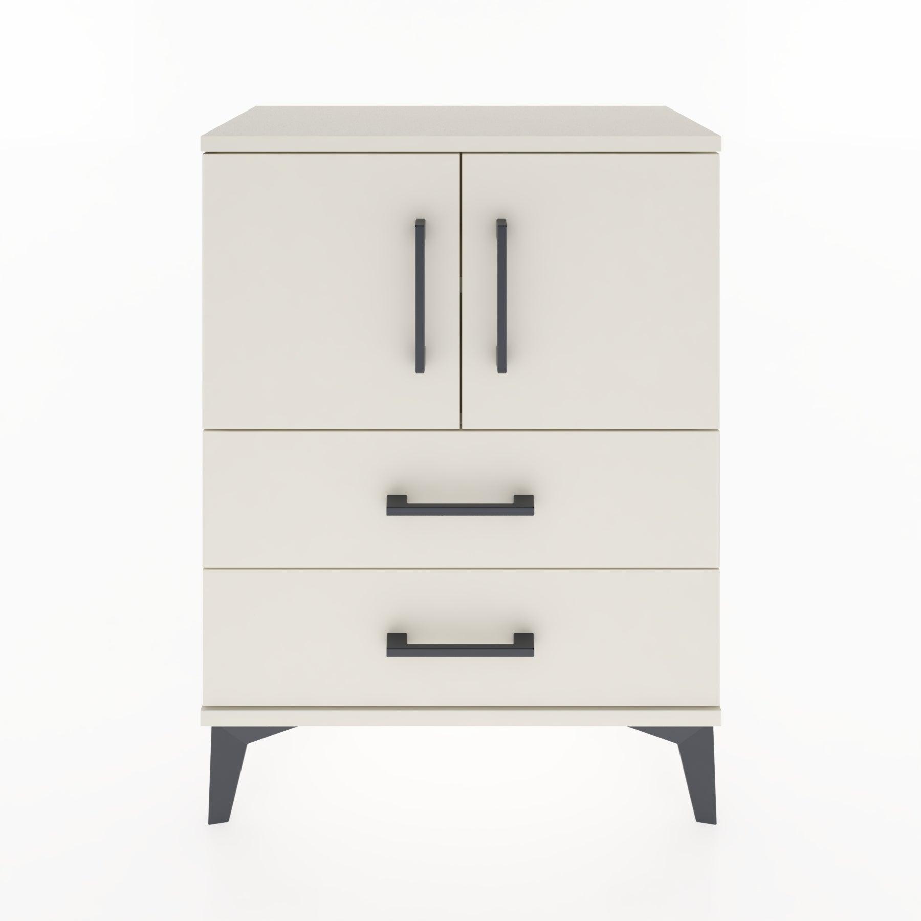 Woodntry Modular Nightstand Moonstone 60x30x68 cm with Cover and Drawer KC15-1