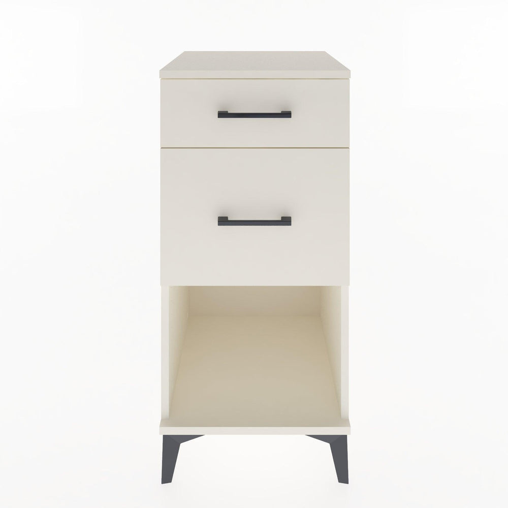 Woodntry Modular Nightstand Moonstone 44x44x84 cm with Drawer and Shelf CR15-1