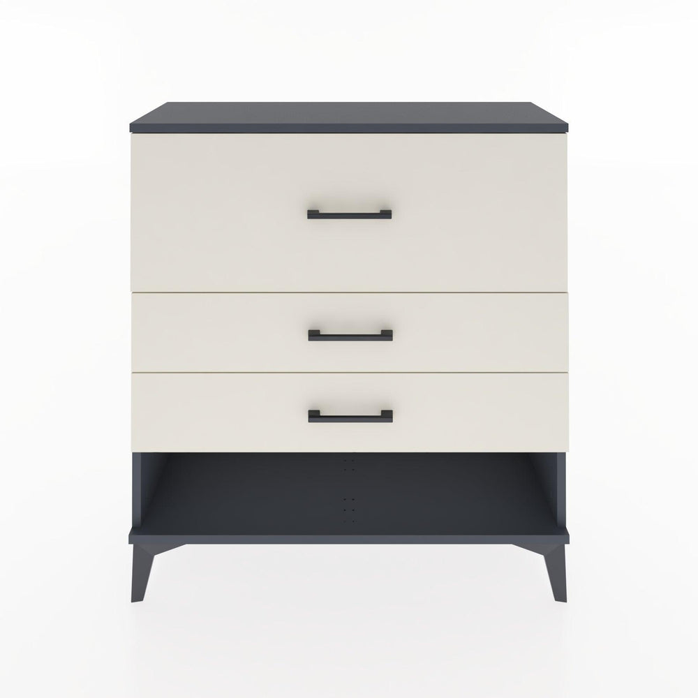 Woodntry Modüler Şifonyer Antrasit 88x30x84 cm Çekmeceli ve Raflı CR15-2