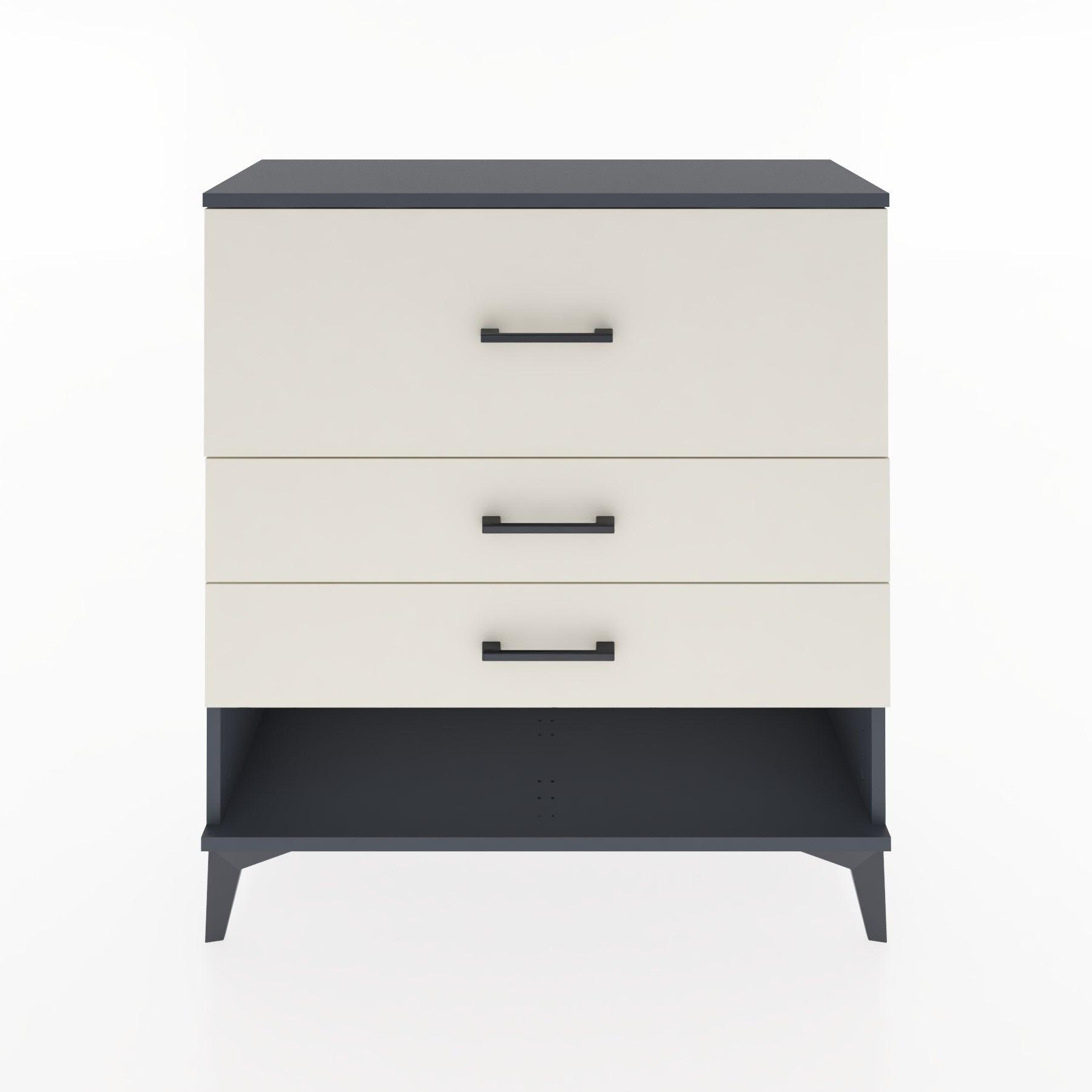 Woodntry Modular Dresser Anthracite 88x30x84 cm with Drawers and Shelves CR15-2