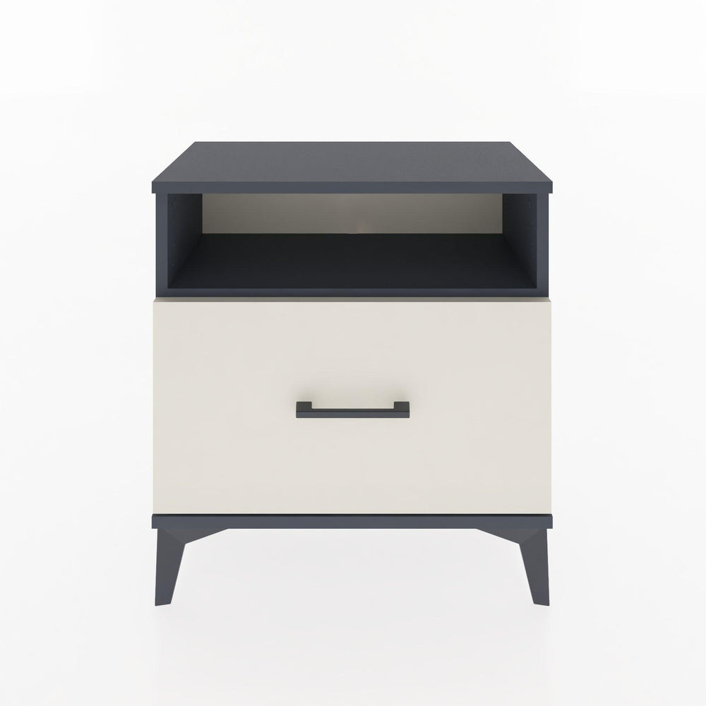 Woodntry Modüler Komodin Antrasit 60x30x52 cm Çekmeceli ve Raflı CR15-2