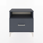 Woodntry Modular Nightstand Anthracite 60x30x52 cm with Drawer and Shelf CR15-2