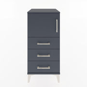 Woodntry Modular Nightstand Anthracite 44x44x84 cm with Cover and Drawer KC37-2