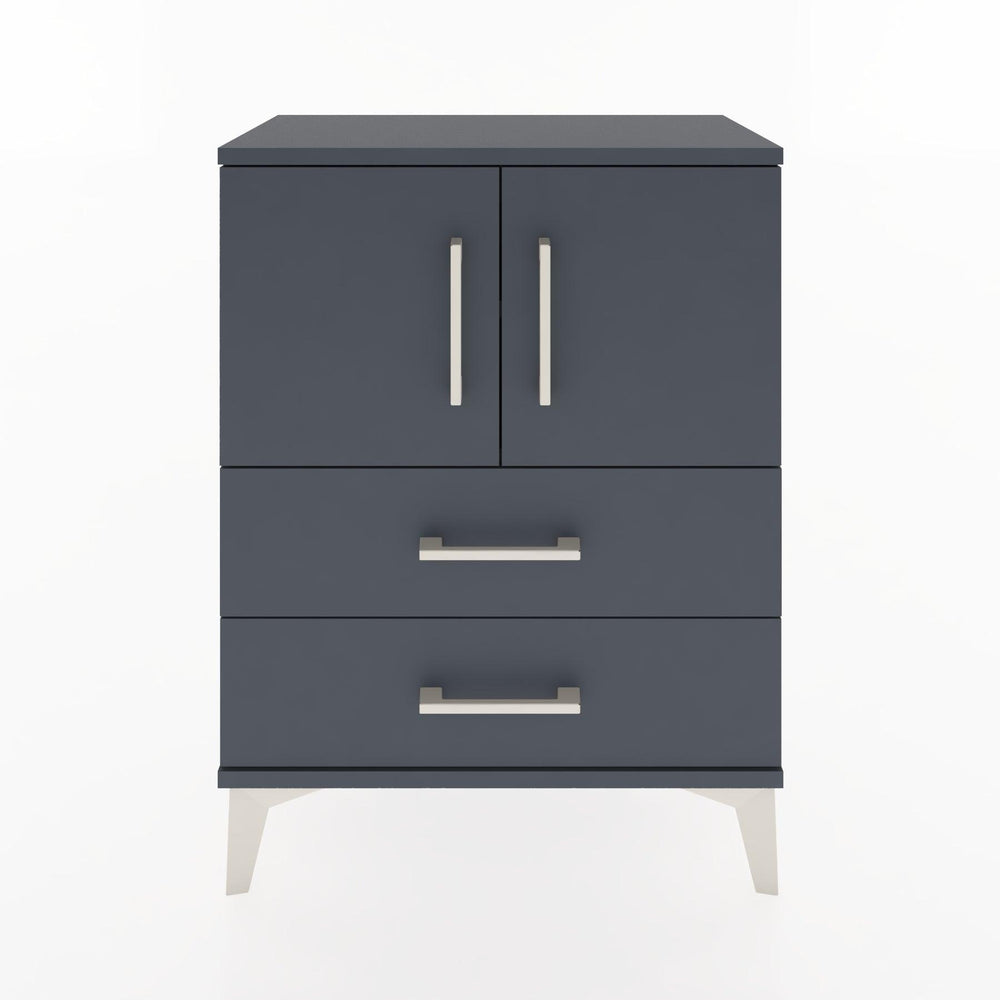 Woodntry Modular Nightstand Anthracite 60x30x68 cm with Cover and Drawer KC15-2