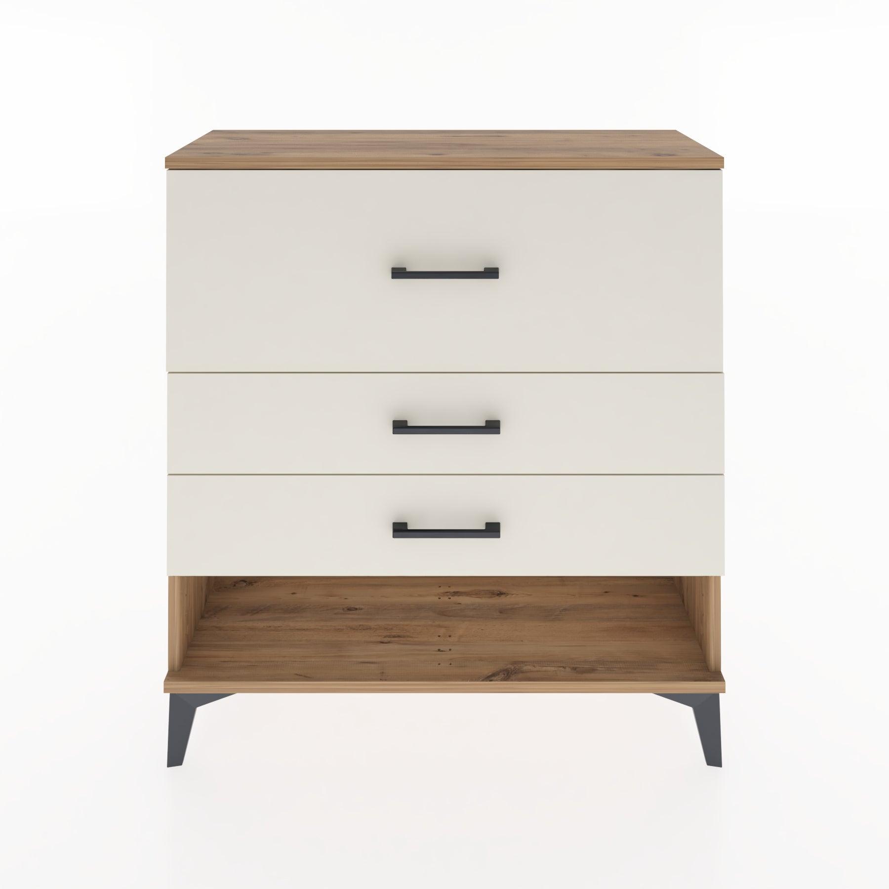 Woodntry Modular Dresser Pine 88x30x84 cm with Drawers and Shelves CR15-3