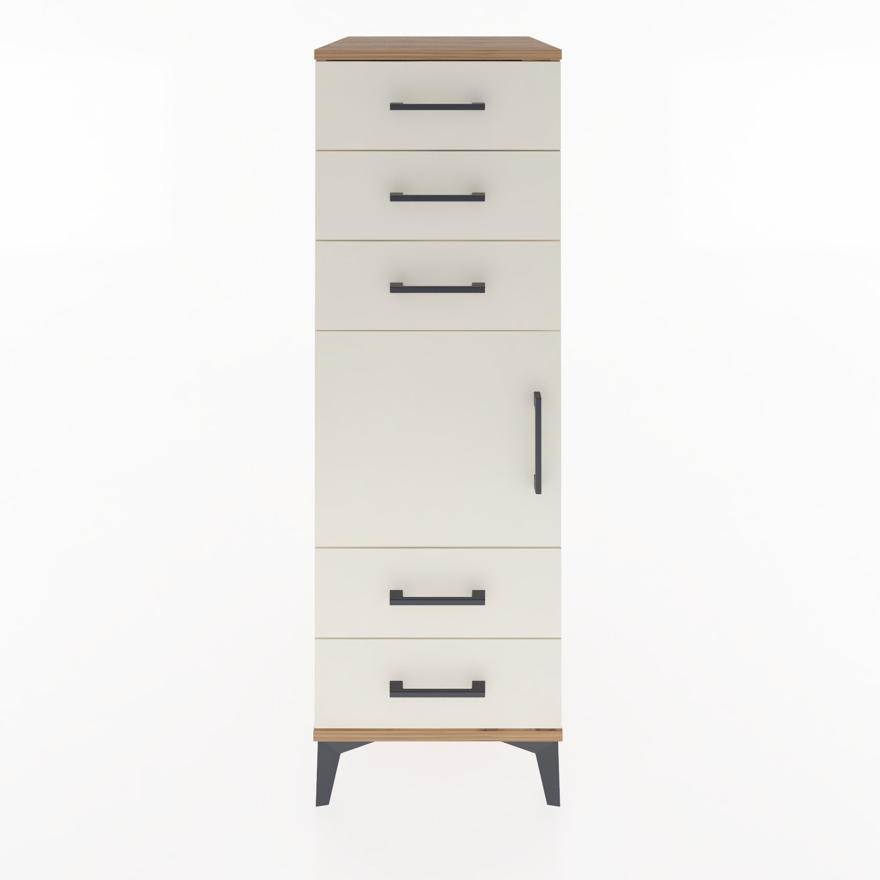 Woodntry Modular Cabinet Pine 44x59x122 cm with Doors and Drawers KC65-3