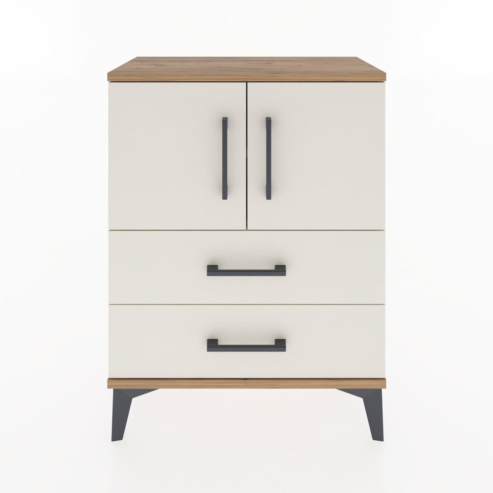 Woodntry Modular Nightstand Pine 60x30x68 cm with Cover and Drawer KC15-3